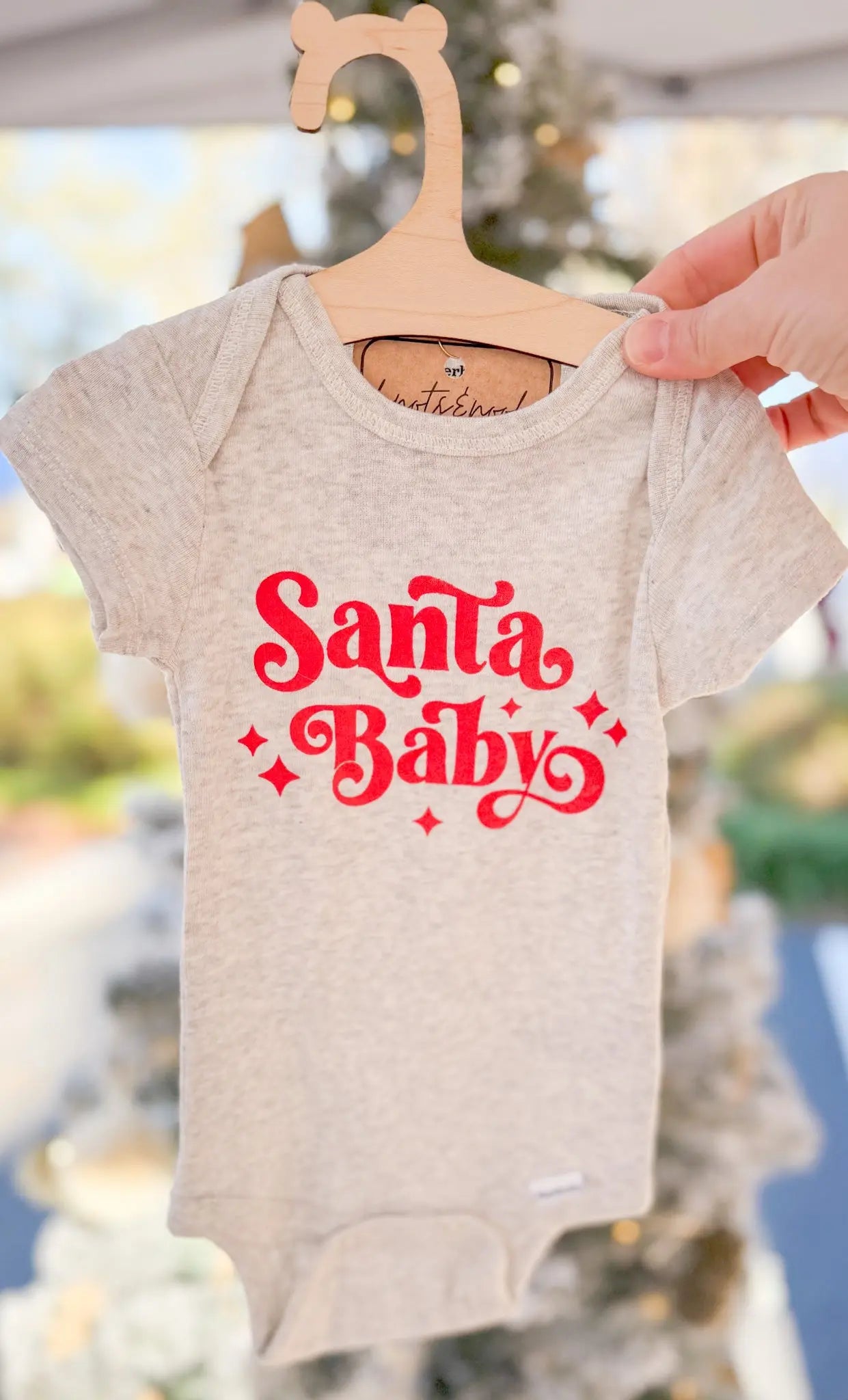 SANTA BABY ONESIE knotsandnook