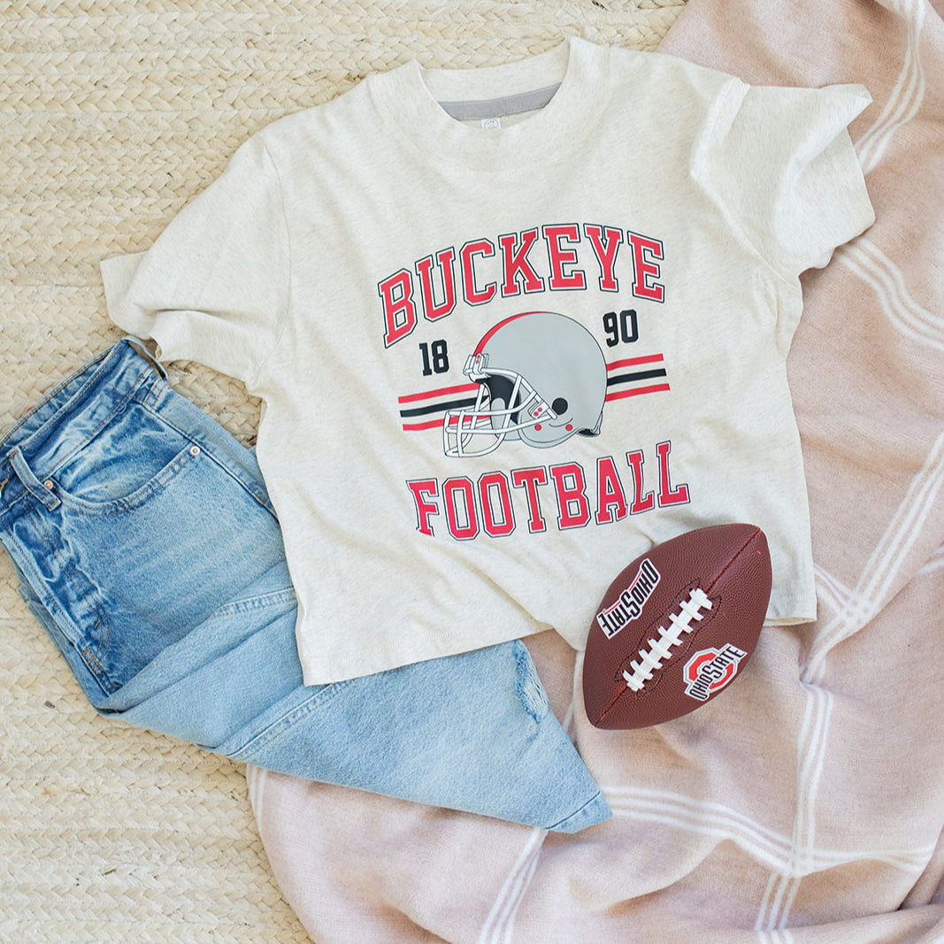 BUCKEYE FOOTBALL CROP T-SHIRT