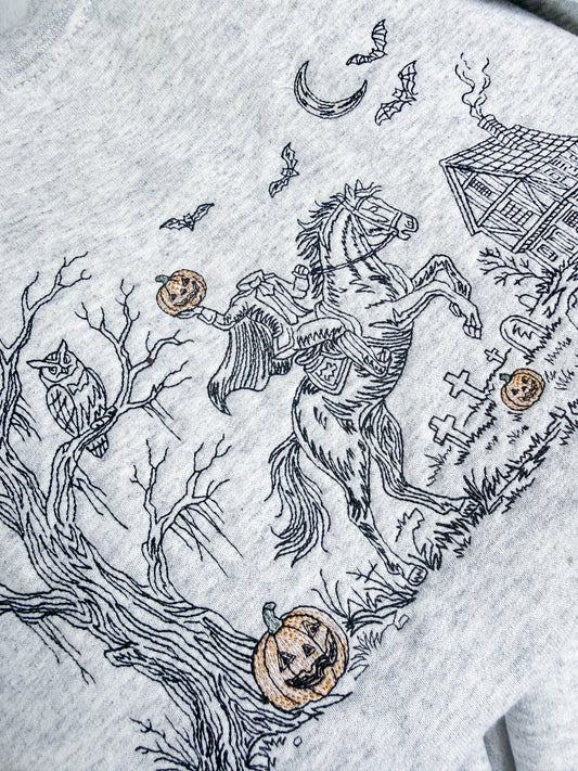 SLEEPY HOLLOW EMBROIDERED SWEATSHIRT