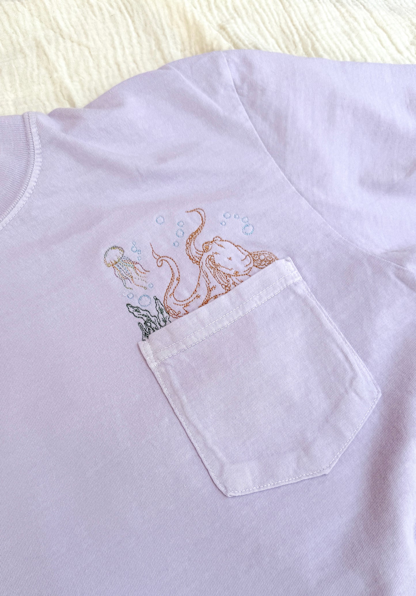 SEA LIFE EMBROIDERED POCKET SHIRT