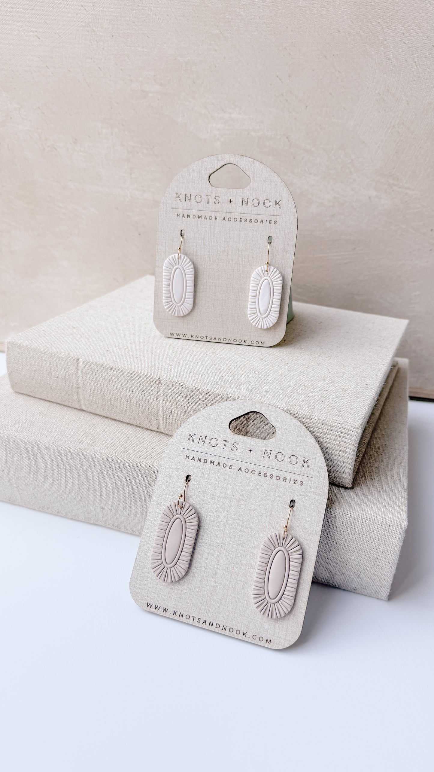 OVAL CLAY EARRINGS