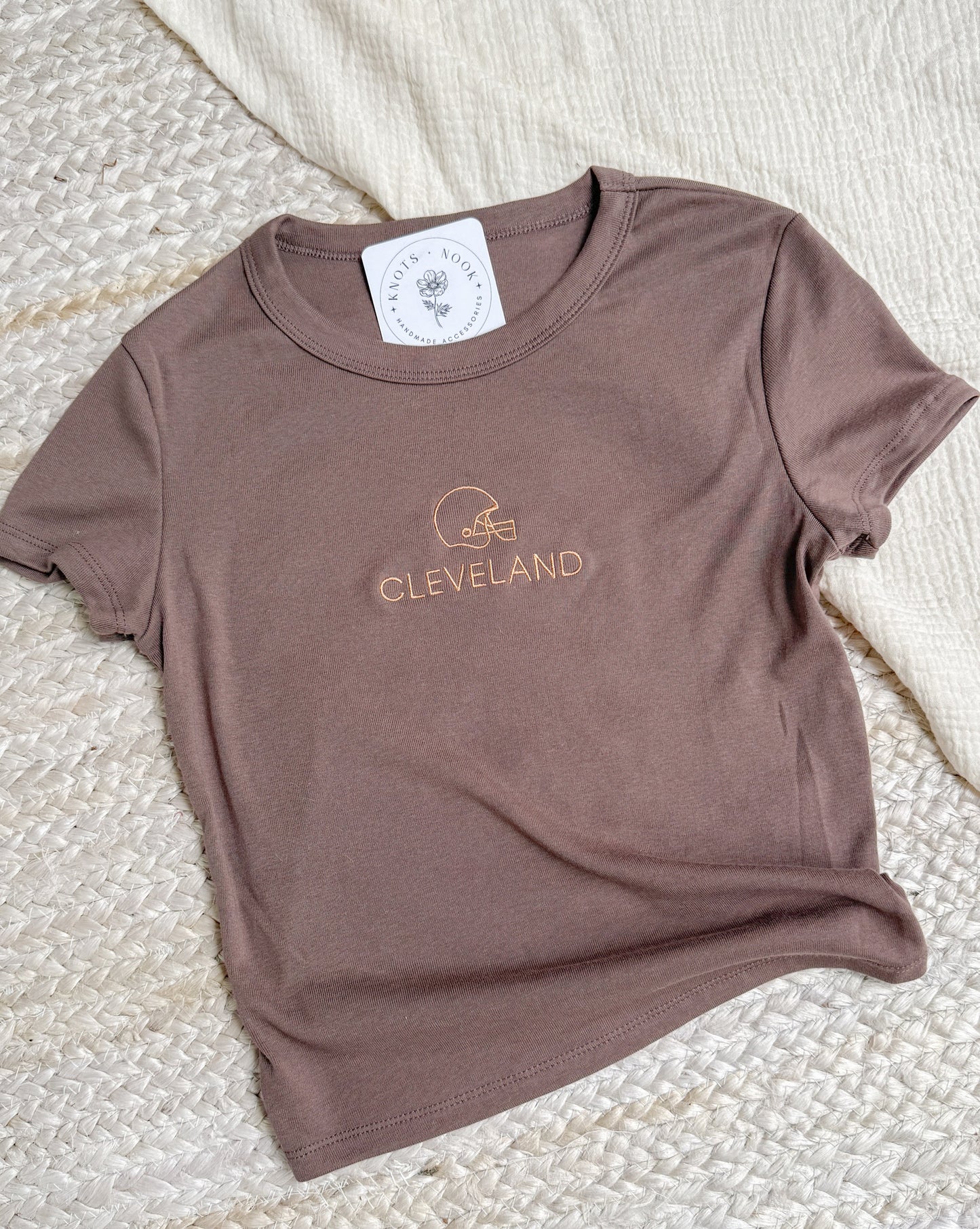 CLEVELAND FOOTBALL EMBROIDERED CROP