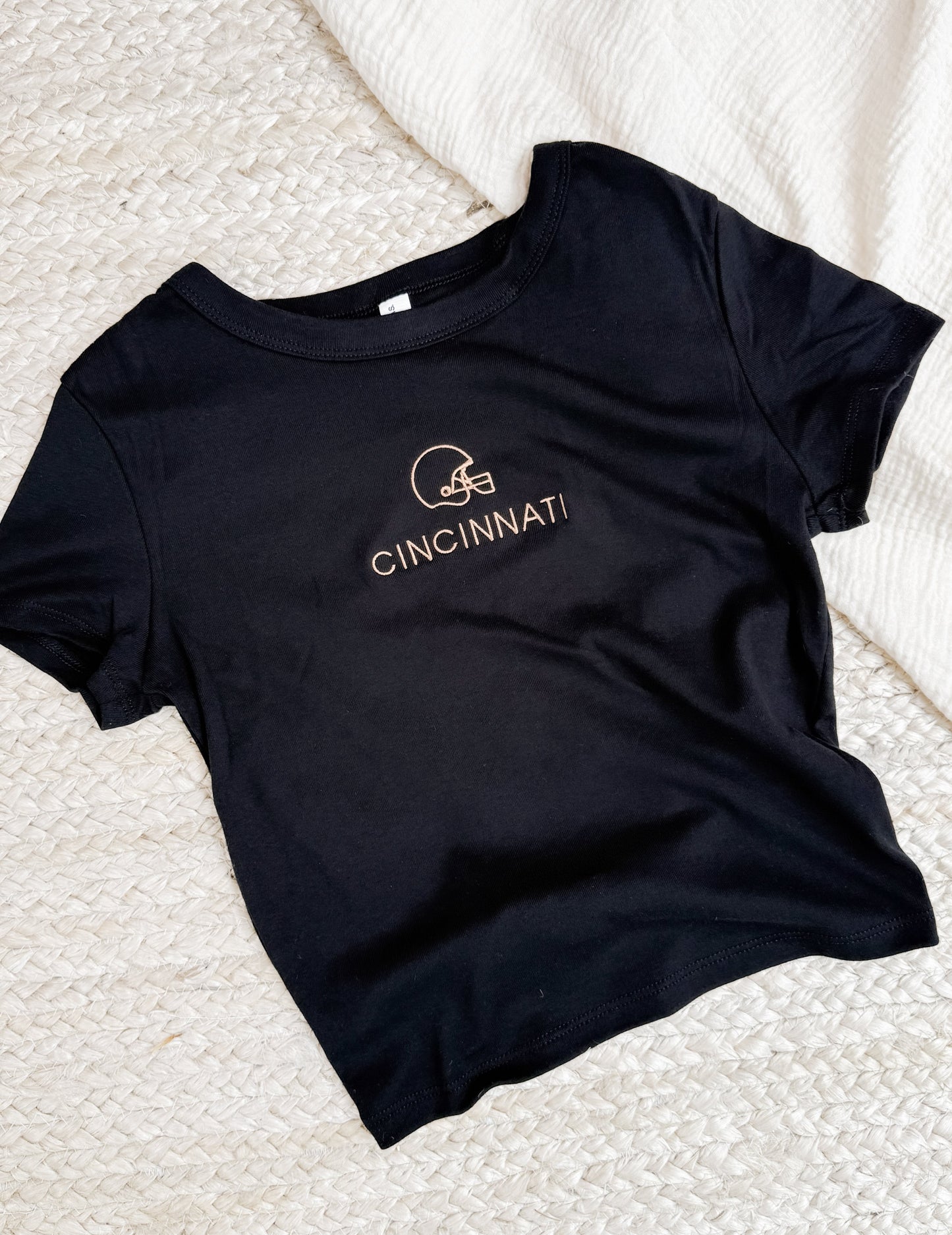 CINCINNATI FOOTBALL EMBROIDERED CROP