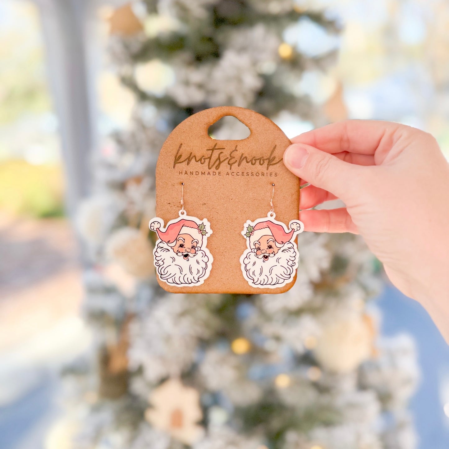 VINTAGE SANTA EARRINGS