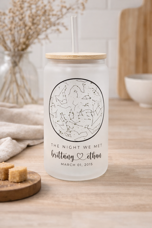 STAR MAP GLASS TUMBLER