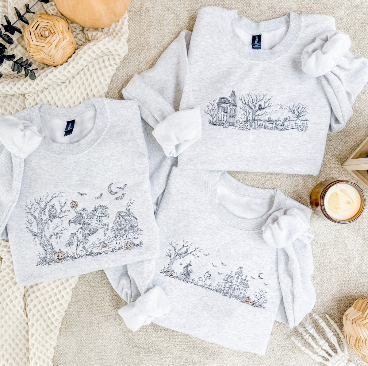 SLEEPY HOLLOW EMBROIDERED SWEATSHIRT