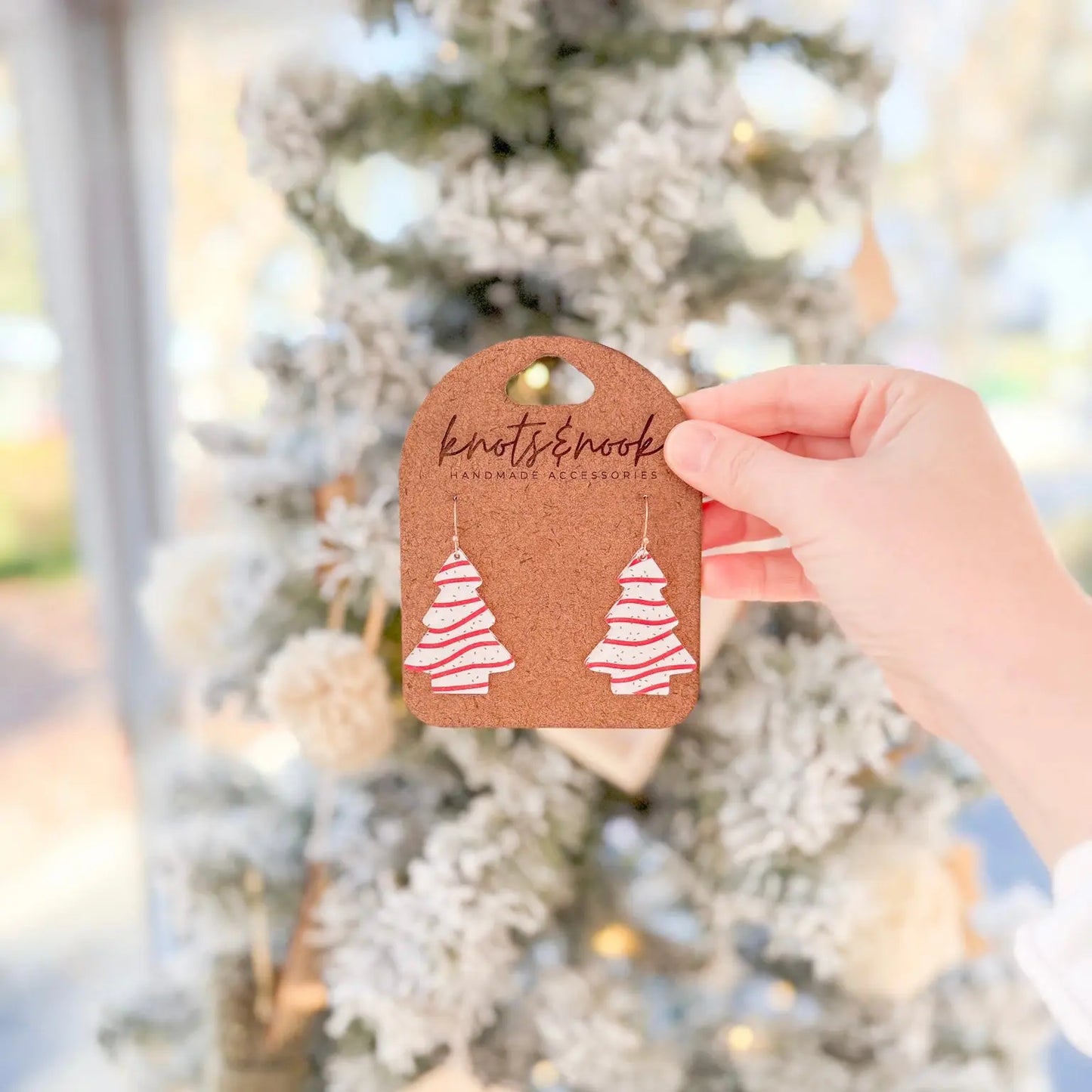 CHRISTMAS TREE CAKE EARRINGS knotsandnook
