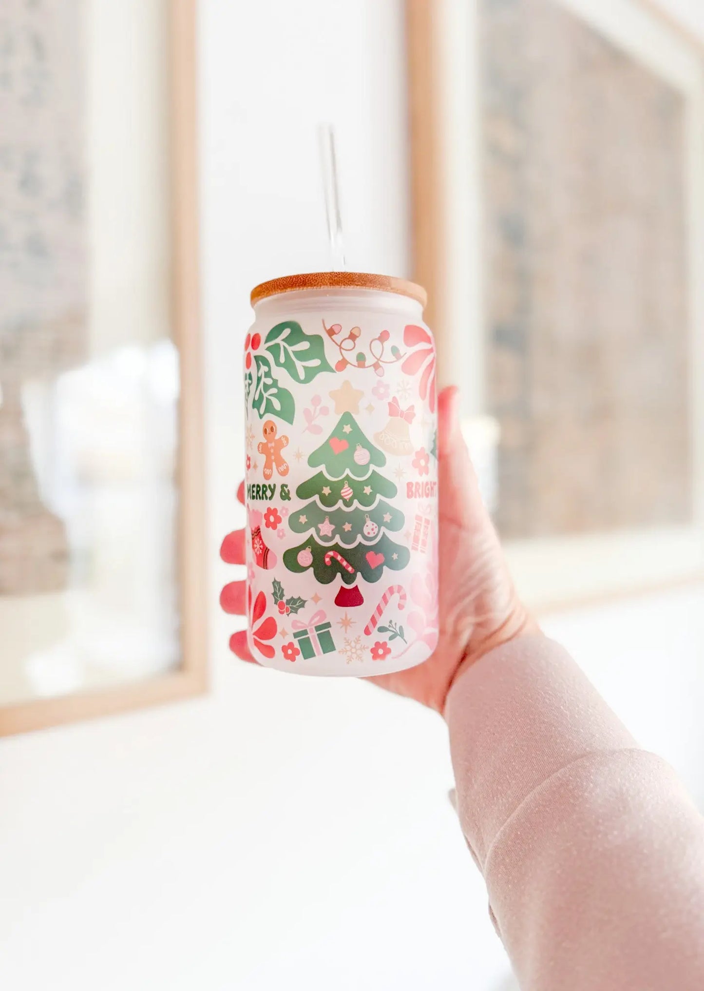MERRY & BRIGHT GLASS TUMBLER knotsandnook