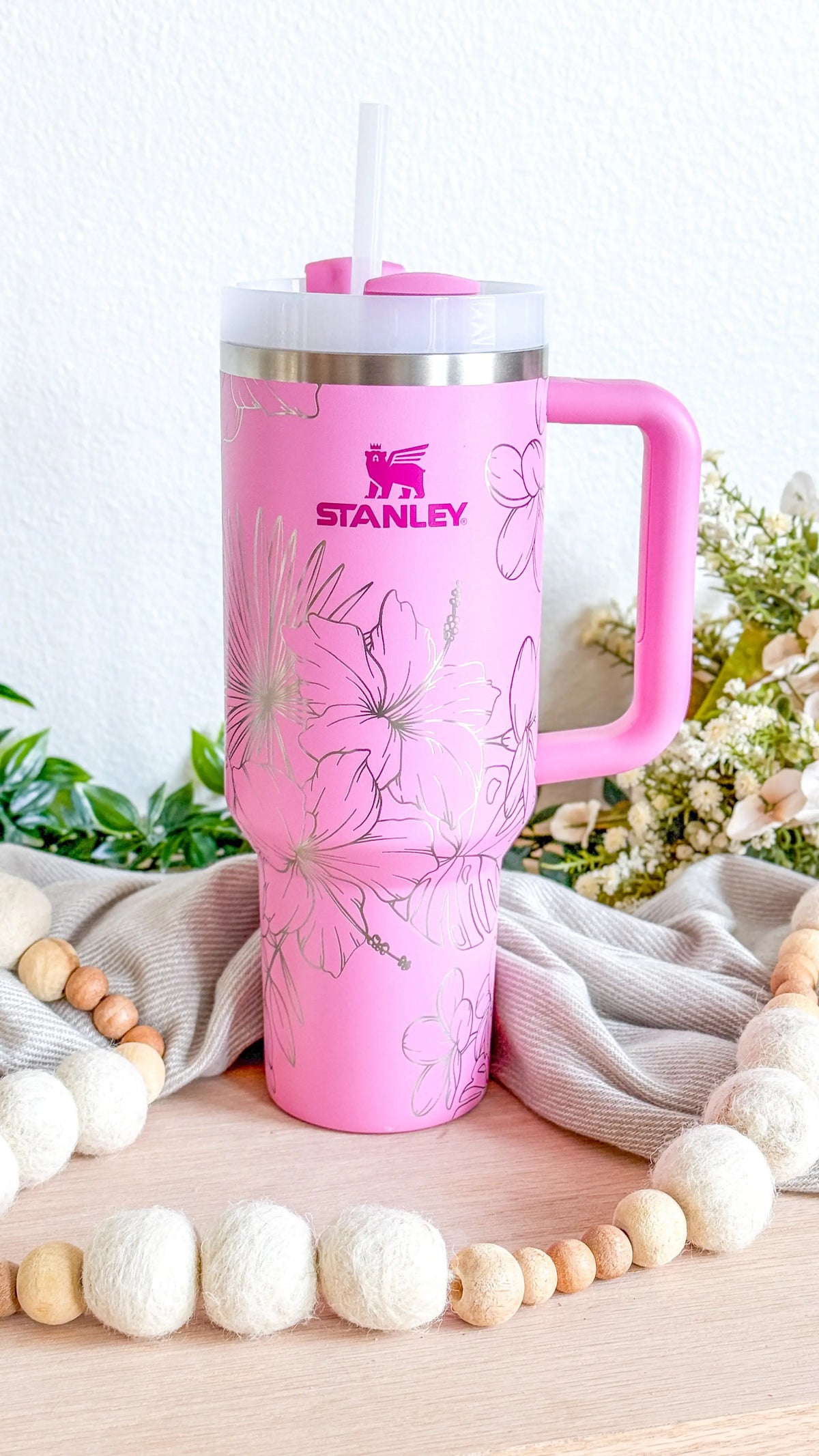 HIBISCUS ENGRAVED 40OZ STANLEY knotsandnook