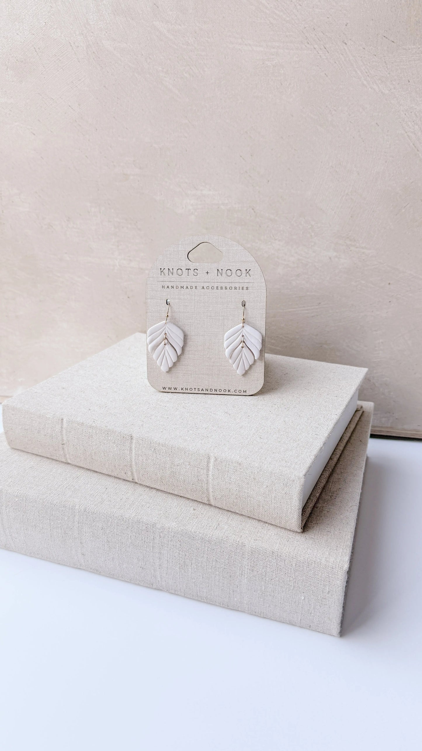 TWO TIER LEAF EARRINGS knotsandnook