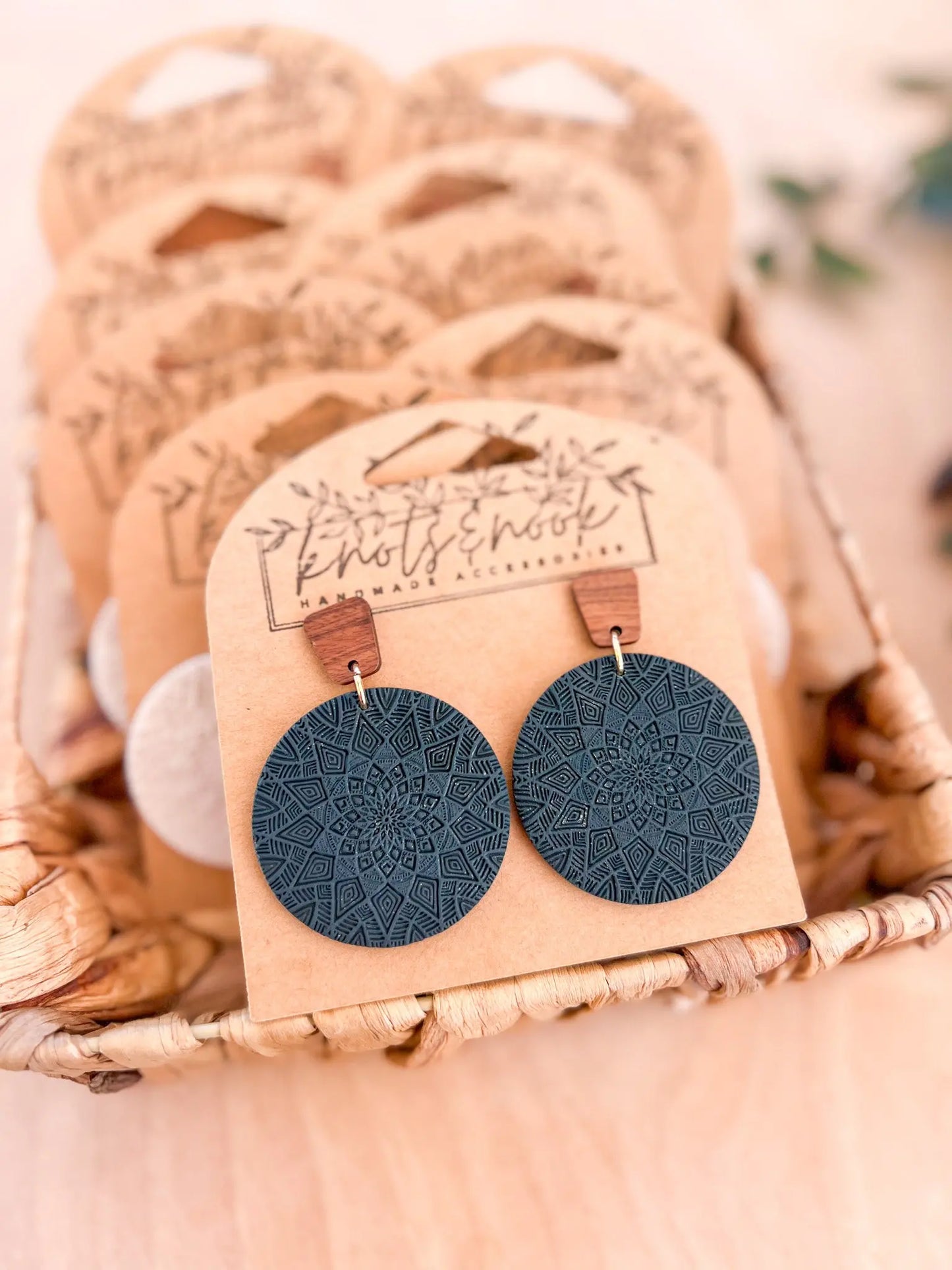 CLAY MANDALA EARRINGS knotsandnook