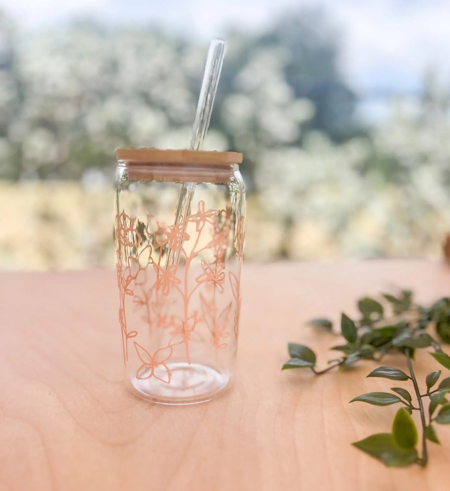 WILDFLOWER GLASS TUMBLER knotsandnook