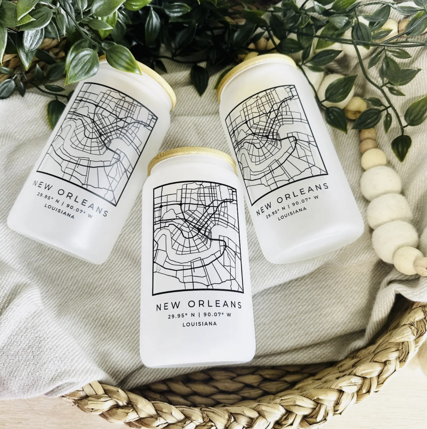 CITY MAP GLASS TUMBLER
