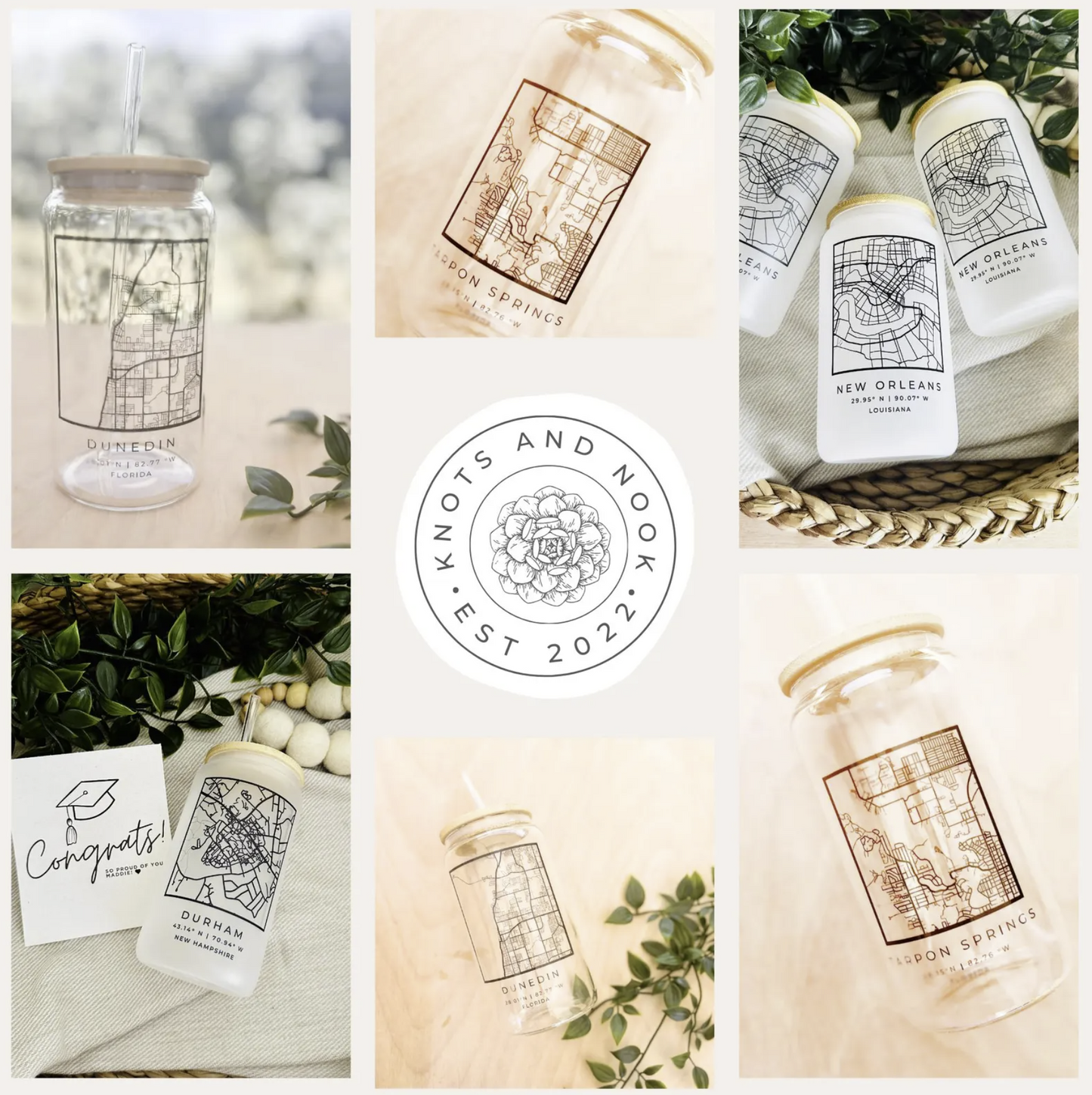 CITY MAP GLASS TUMBLER