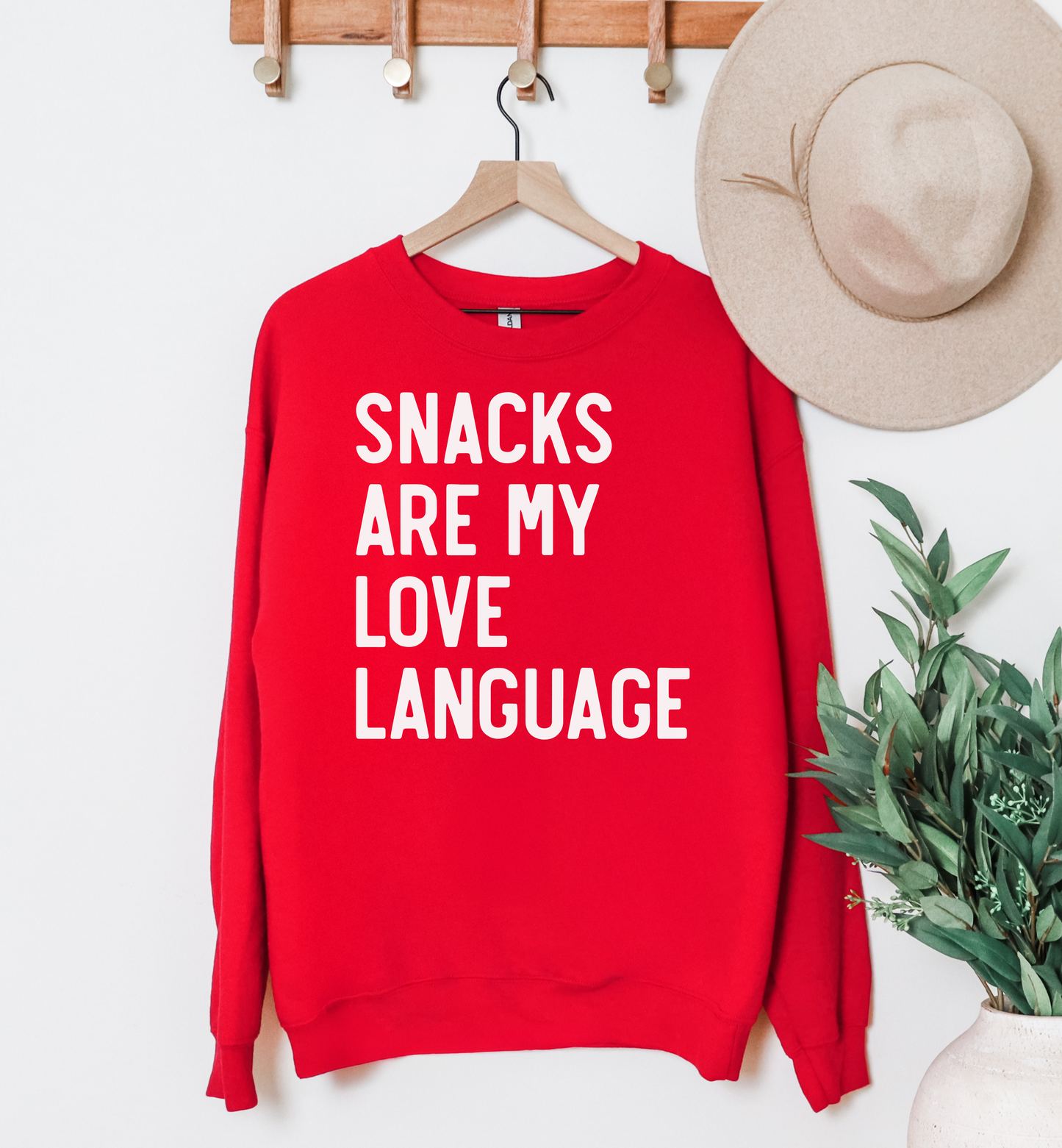 SNACKS ARE MY LOVE LANGUAGE SWEATSHIRT
