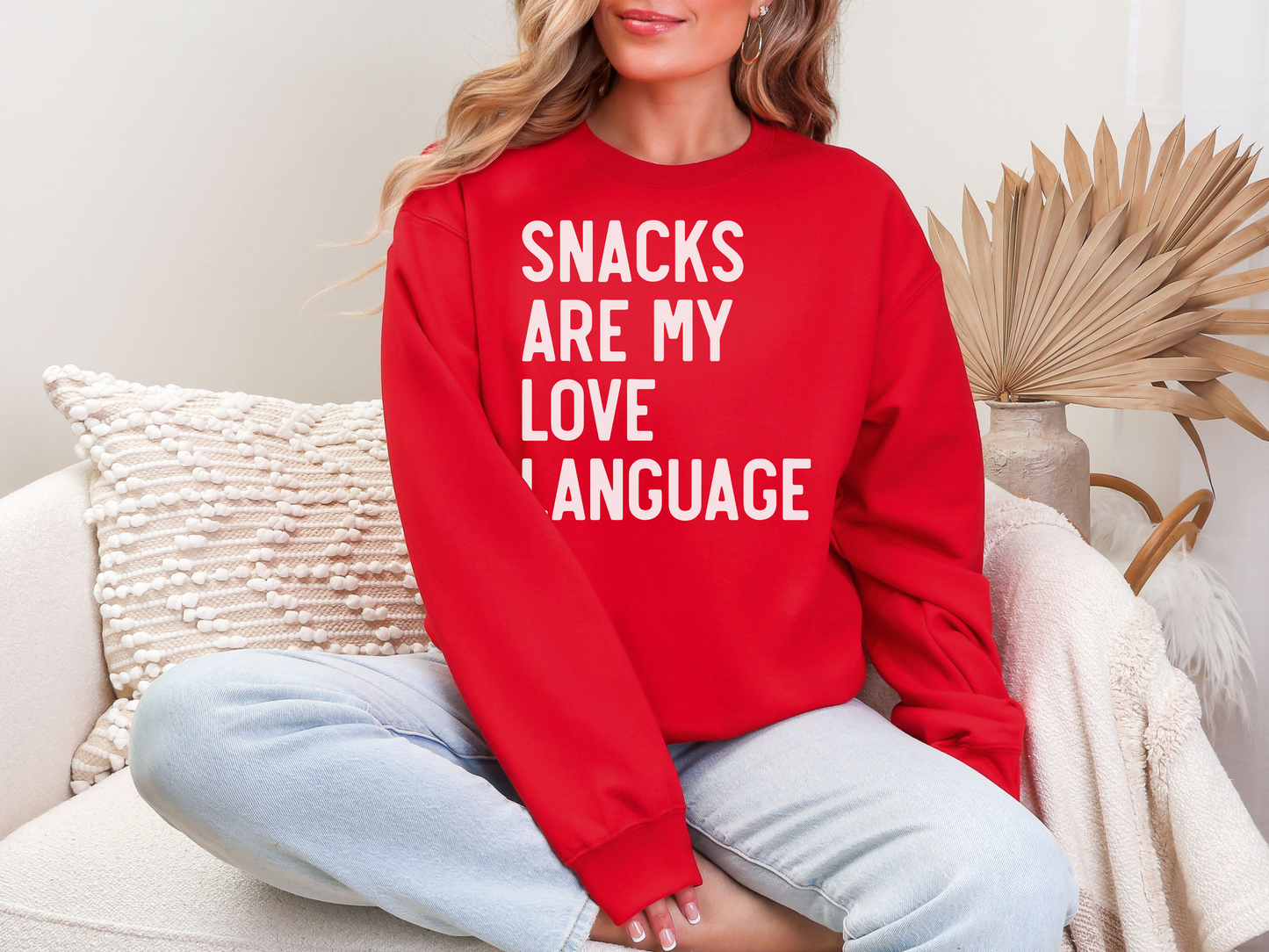 SNACKS ARE MY LOVE LANGUAGE SWEATSHIRT