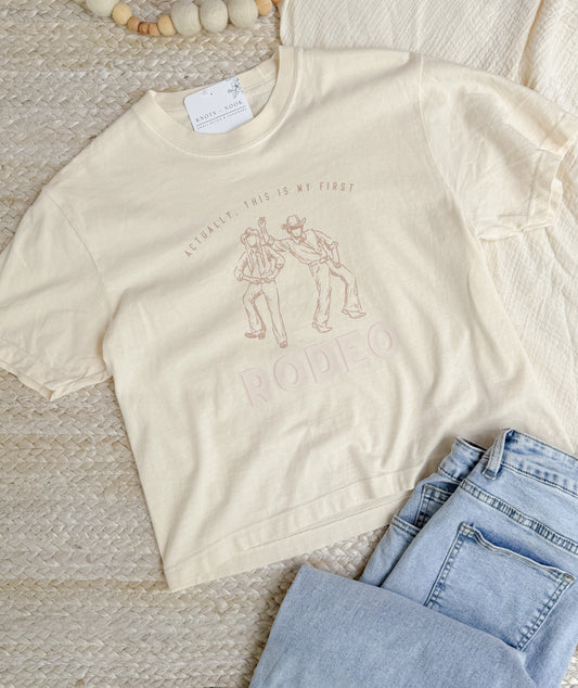 MY FIRST RODEO BOXY CROP SHIRT