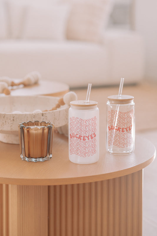 WAVY BUCKEYE GLASS TUMBLER