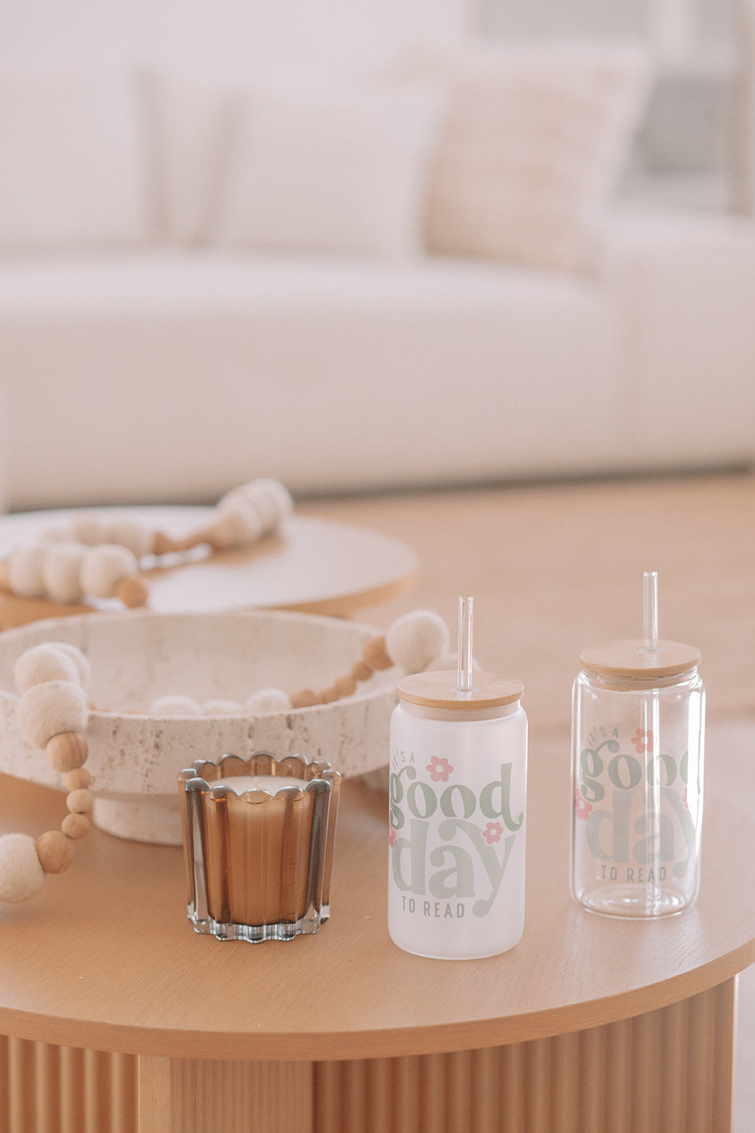 GOOD DAY TO READ GLASS TUMBLER