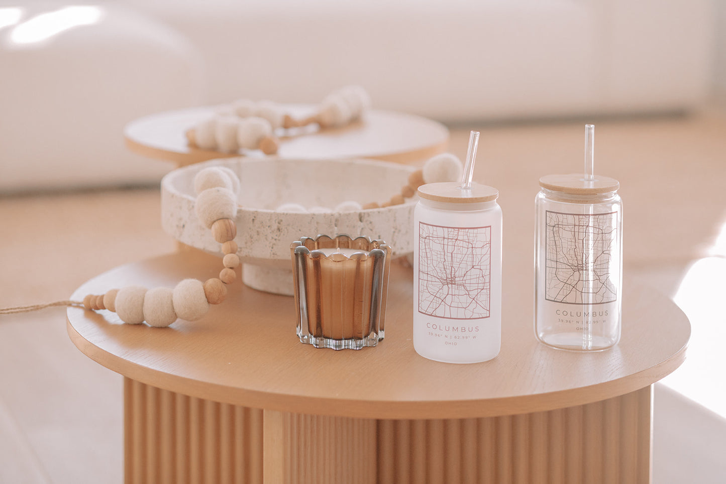 CITY MAP GLASS TUMBLER