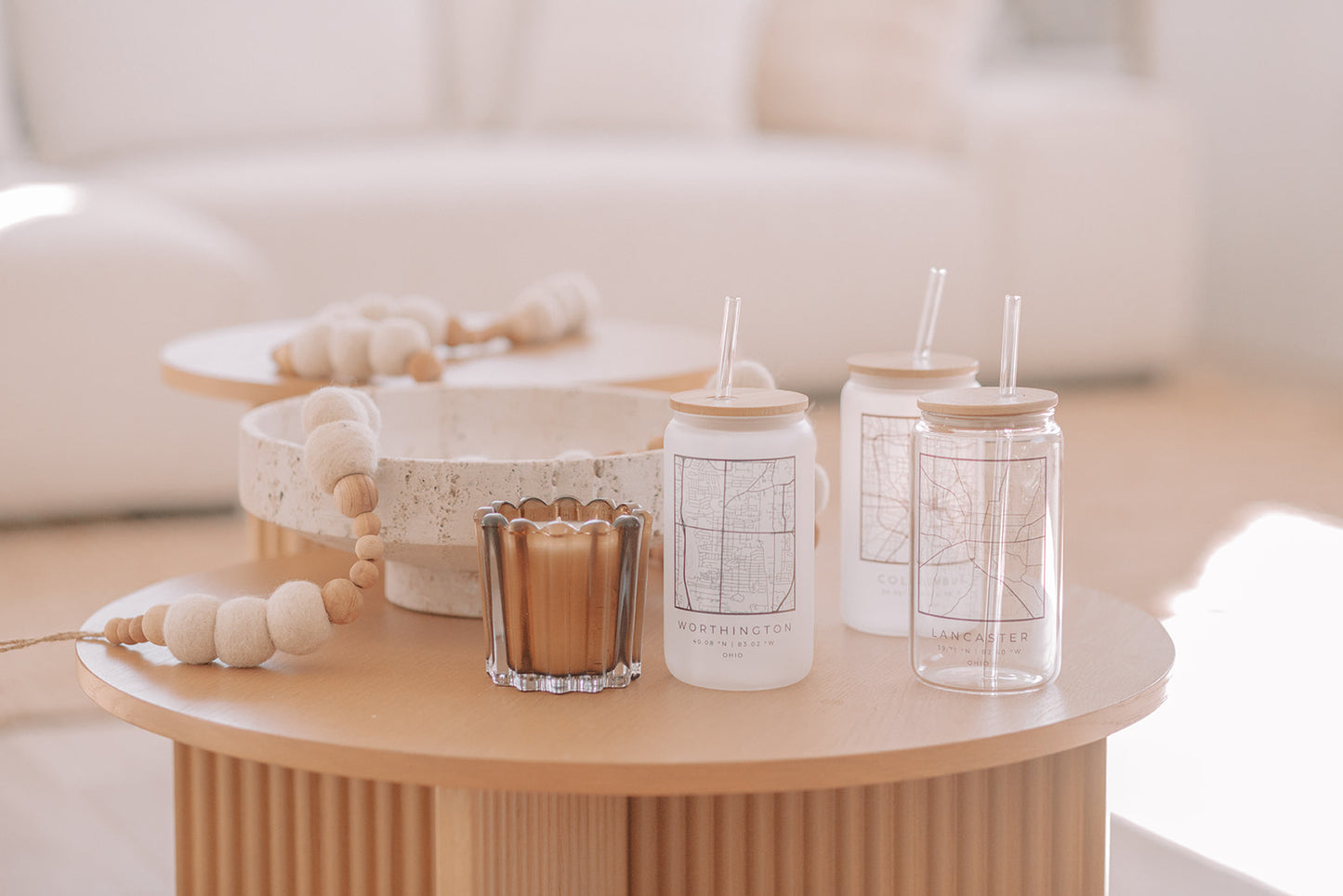 CITY MAP GLASS TUMBLER