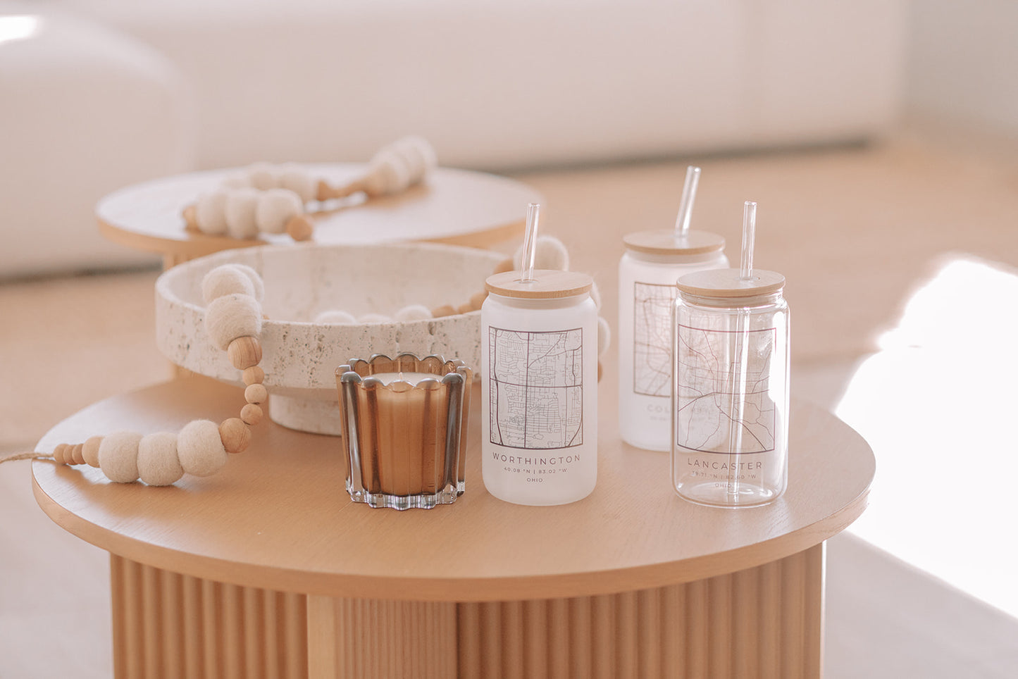 CITY MAP GLASS TUMBLER