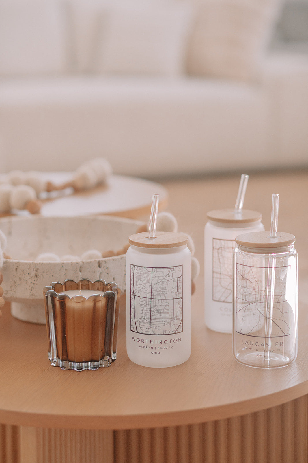 CITY MAP GLASS TUMBLER