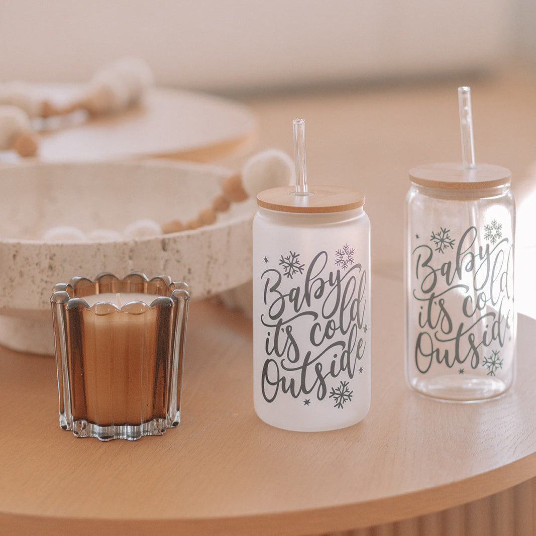 BABY ITS COLD OUTSIDE GLASS TUMBLER