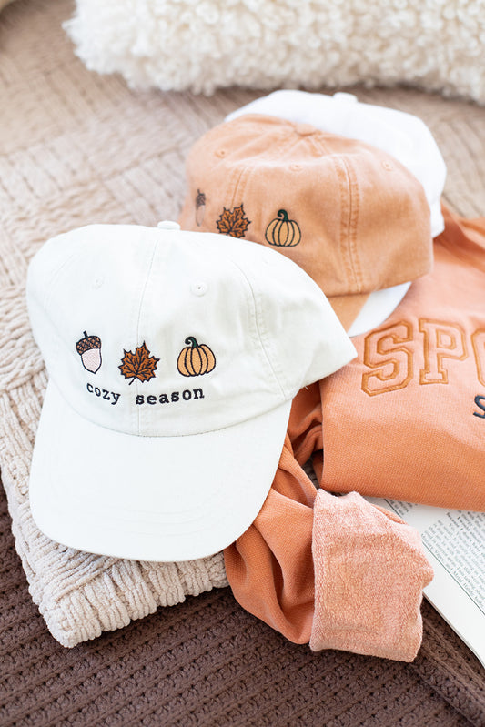 COZY SEASON EMBROIDERED HAT