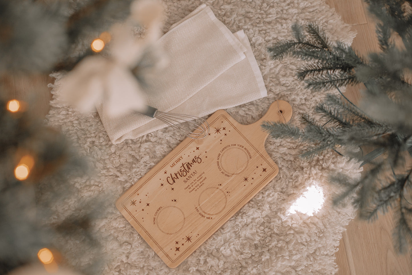 SANTA'S COOKIES SERVING BOARD