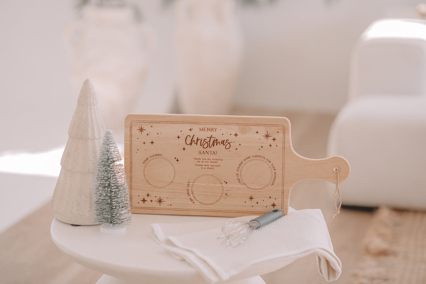 SANTA'S COOKIES SERVING BOARD