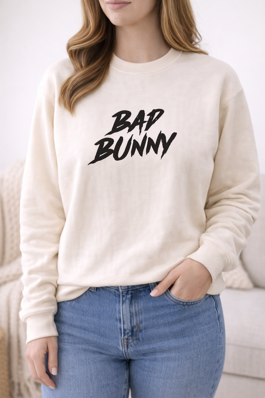 BAD BUNNY BLACK TEXT SWEATSHIRT