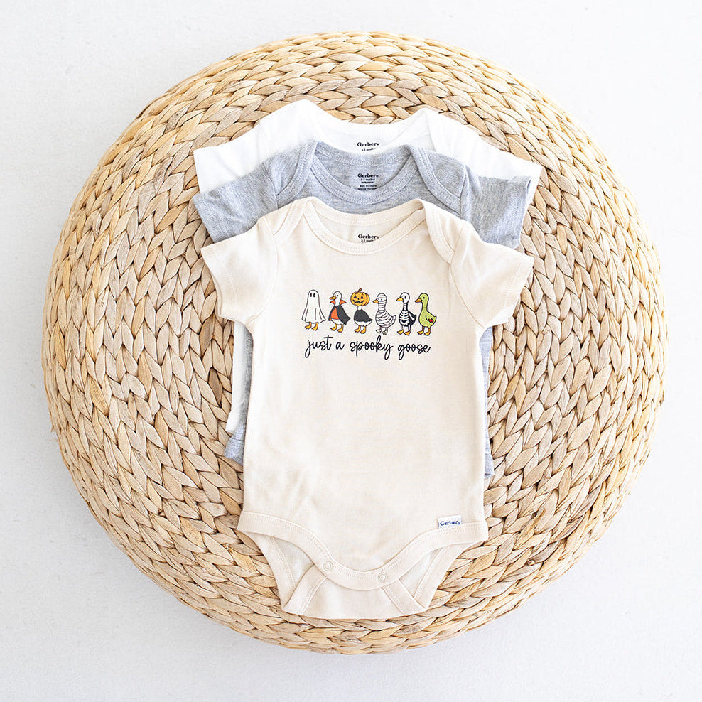 SPOOKY GOOSE BABY BODYSUIT