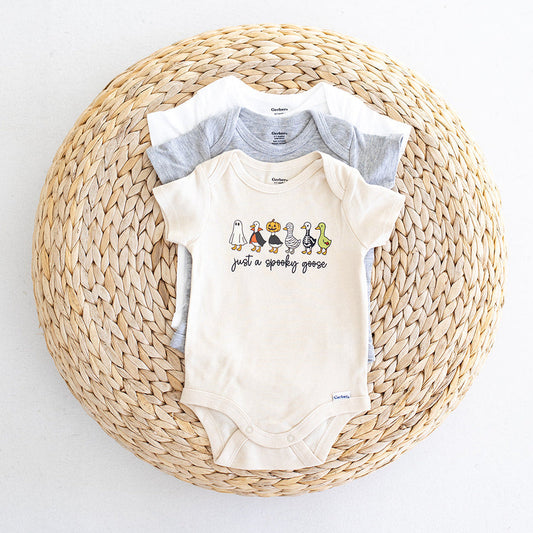 SPOOKY GOOSE BABY BODYSUIT