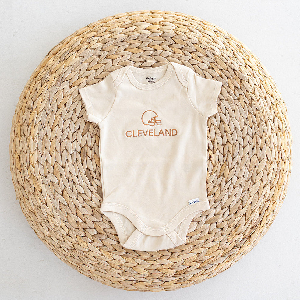 CLEVELAND EMBROIDERED BABY BODYSUIT