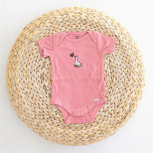 GOOSE AND BUTTERFLY BABY BODYSUIT