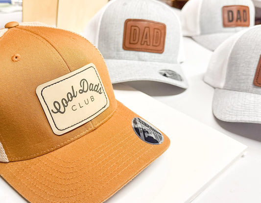 DAD HAT WITH LEATHER PATCH knotsandnook