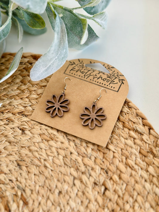 Wildflower Wood Earrings