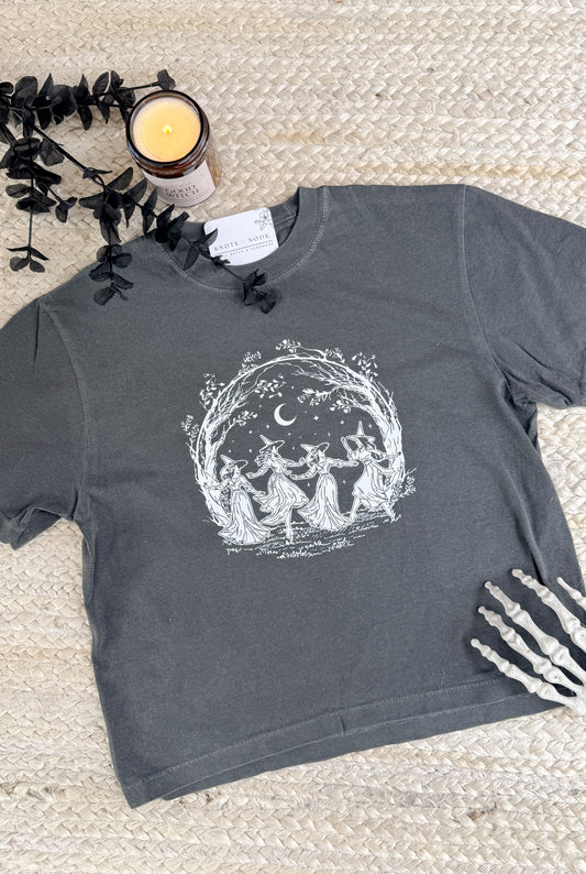 WITCHES BOXY CROP SHIRT
