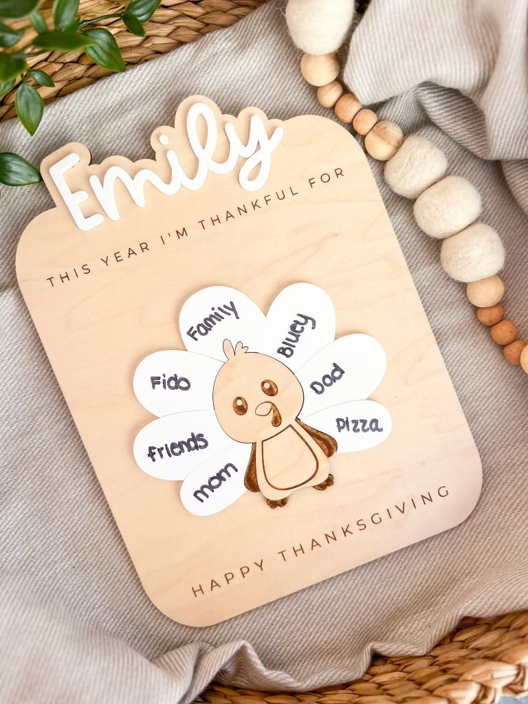 What I’m Grateful For - Thanksgiving Keepsake Dry Erase Board