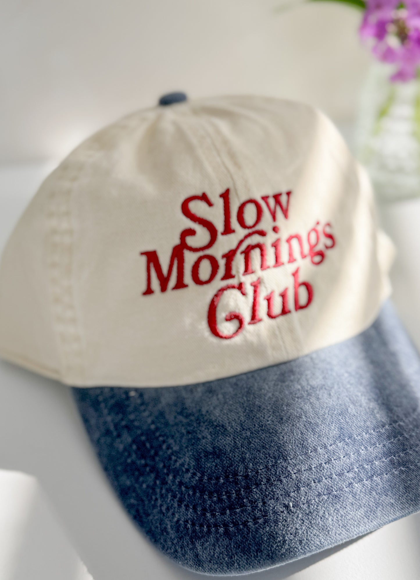 SLOW MORNINGS CLUB EMBROIDERED HAT