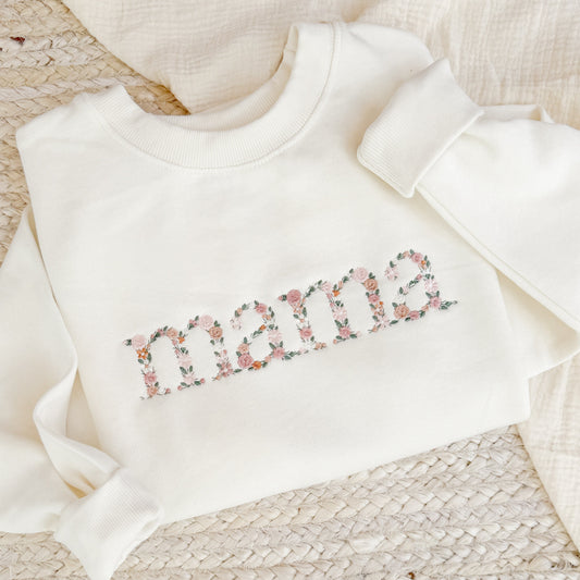MAMA EMBROIDERED SWEATSHIRT