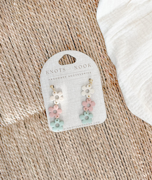 FLOWER DANGLE EARRINGS