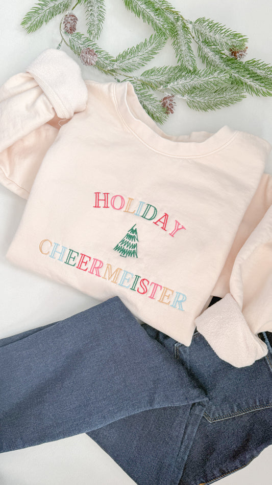 HOLIDAY CHEERMEISTER EMBROIDERED SWEATSHIRT