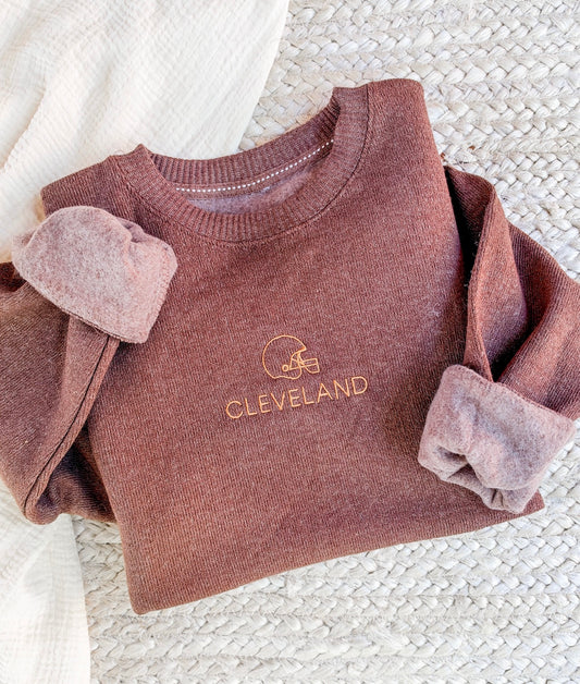 CLEVELAND FOOTBALL EMBROIDERED SWEATSHIRT