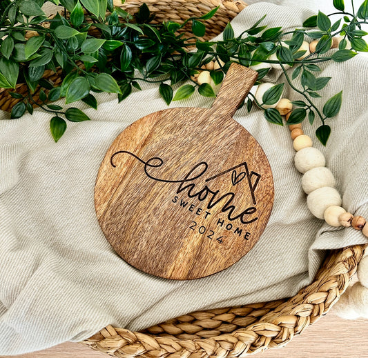 HOME SWEET HOME ENGRAVED SERVING BOARD