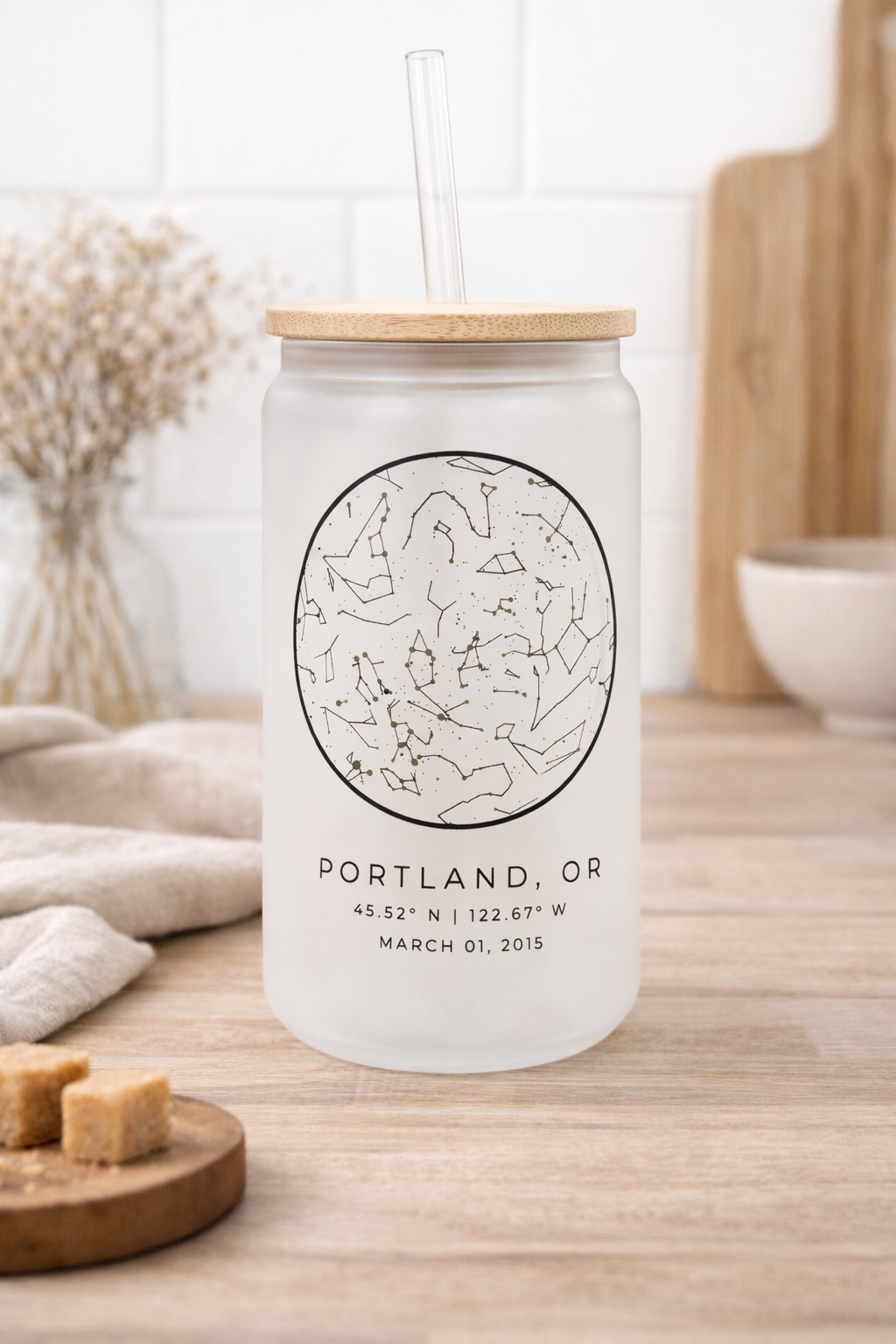 STAR MAP GLASS TUMBLER