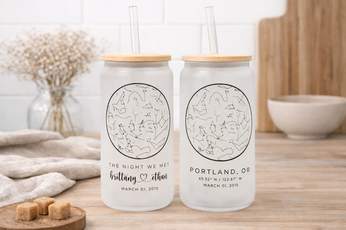 STAR MAP GLASS TUMBLER