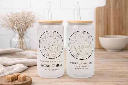 STAR MAP GLASS TUMBLER