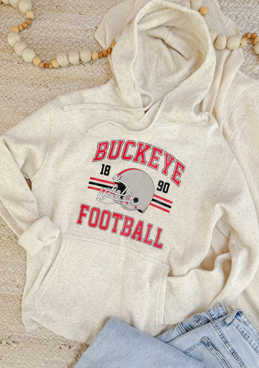 BUCKEYE FOOTBALL HOODED SWEATSHIRT